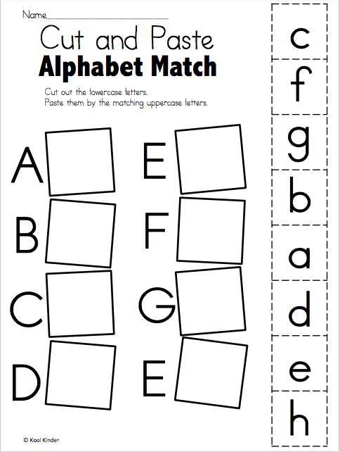 Alphabet Match A To E â Free Worksheets
